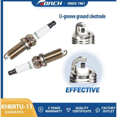 Hot Sale High Quality Auto Spark Parts Spark Plug TORCH KH6RTU-11 Fit for Car Centauro 1.6 Peugeot 206 207 307 408 Dongfeng S30