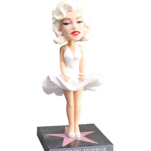 Nodding MarilyM onre Shake Head Dolls Dashboard Car Decoration Accessories Auto Shaking Head Toy for Automoibles Car-styling