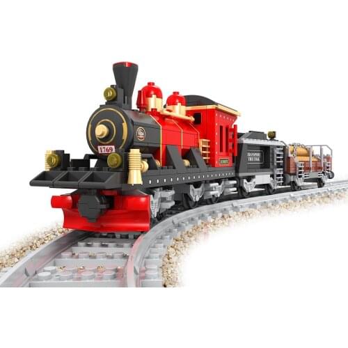 Ausini Building Block Train Set 410pcs Steam Train Educational Bricks Toy For Boy Gift 25705