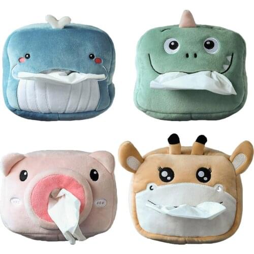 Car Tissue Box Plush Lovely Funny Lightweight Napkin Tissue Paper Holder Convenient For Home Office Car Hotel Rooms Restaurant