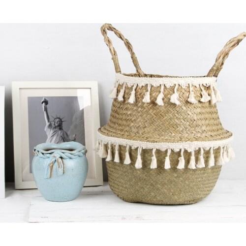Neatening/Storage Basket Folding Wicker Basket Rattan Basket Garden Flower Pot Planter Laundry Basket with Wheel storage basket