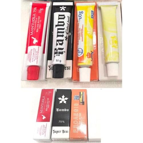 10 pcs 75% Rambo Tattoo Cream Before Embroidery Permanent Makeup Microblading Eyebrow Lips 10g