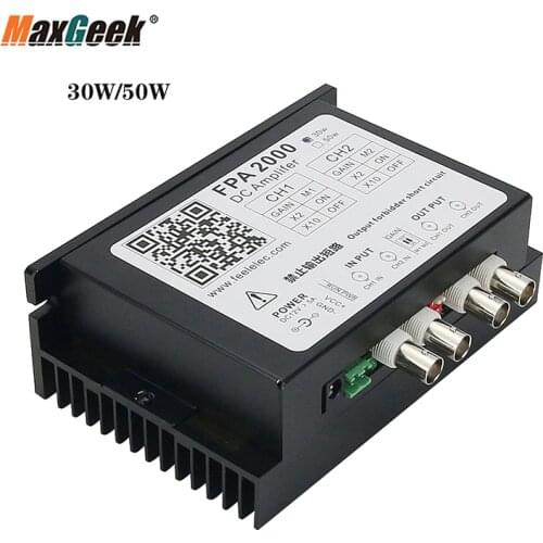 Maxgeek FPA2000-30W 50W High Power Amplifier Signal Generator Dual Channel DC Amplifier Drive Coil Vibrator