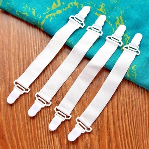 Set of 4pcs Bed Sheet Mattress Cover Blankets Grippers Clip Holder Fasteners Elastic Free Shipping
