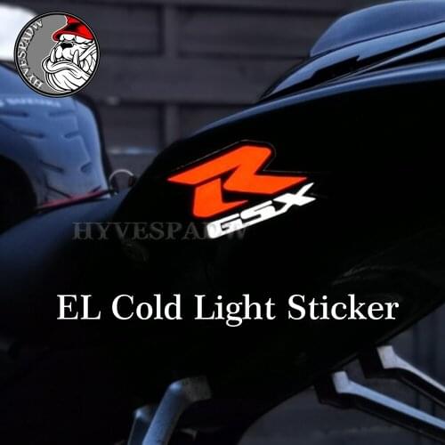 Motorcycle Fairing Kit Body Side Stickers Badge Cold Light for Suzuki GSXR 1000 750 600 GSX-R K1 K2 K3 K4 K5 K6 K7 K8 K9 K10