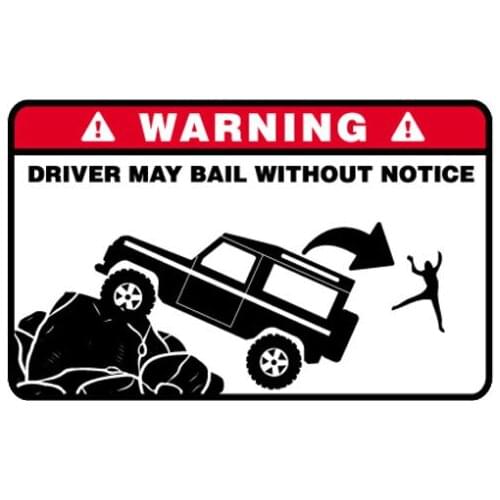 Creative Driver May Fall Warning Car Stickers PVC Personality Fashion Auto Body Window Exquisite Waterproof Decal Decoration