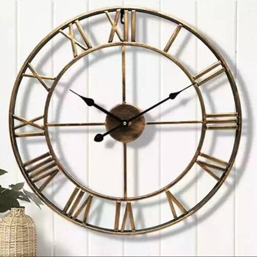 Wall Watch European Style Iron Clock Retro Clock Creative Home Decoration Wall Clock European Retro Style Independent Design