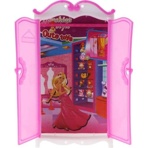 New Princess Furniture Wardrobe for Barbie Dolls Toys Doll House Closet Toy Accessories