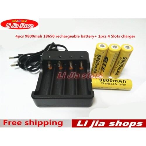 New set Universal Charger + 4pcs 9800mah 18650 rechargeable battery li ion Battery 3.7v lithium-ion 18650 batteries batery hot