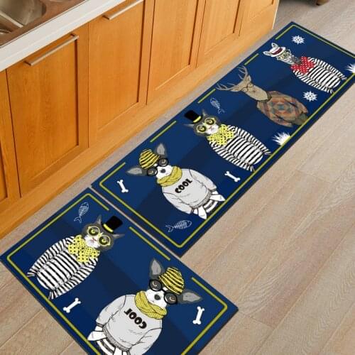 New Style 3D Printed Cute Animals Cartoon Non-Slip Mat Children Room Mat Door Mat Kitchen Floor Carpet Machine Washable