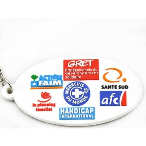 OneBandaHouse Custom Shape 3D Soft PVC Keychain for Advertising Gift