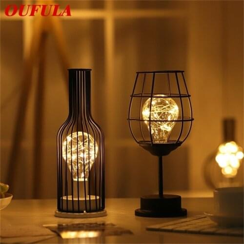 OUFULA Night Light Decorative Light Wine Glass Grape Bottle Led Creative Atmosphere Light