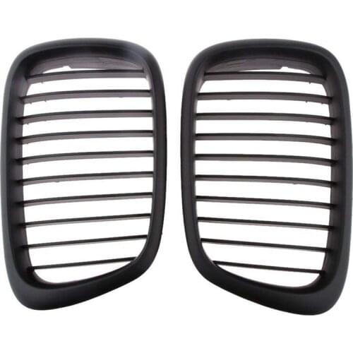 Pair of Black Kidney Front Grille Car Grille for 5 Series FOR BMW E39 1995-2003