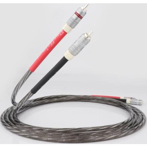 Pair Preffair Silver Plated Copper RCA Interconnect Cable Hifi Audio RCA To RCA Connector Cable Hifi audio cable audio line