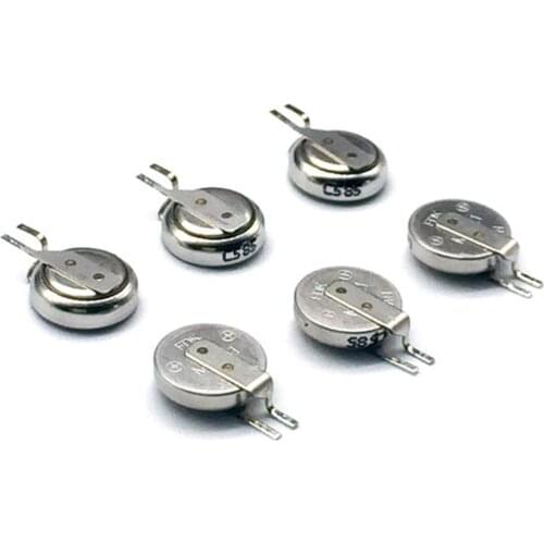 ML621 rechargeable button battery 3v5.5mah6.8x2.1mm3v back-up button battery