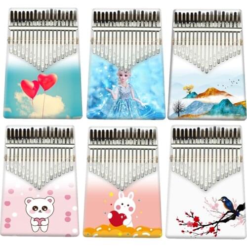 17 Keys Kalimba Thumb Piano High Quality Wood Mbira Body Musical Instruments With Learning Book Christmas Gift