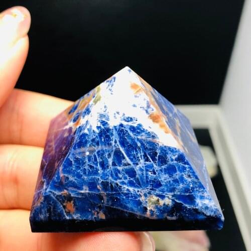 35-39mm Natural snowflake crystal sculpture pyramid, meditation reiki healing, household decoration