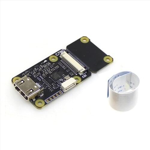 For Raspberry Pi 3B/4B HDMI to CSI2 Adapter Board Camera Expansion Board Supports 1080P 60FPS Audio and Video