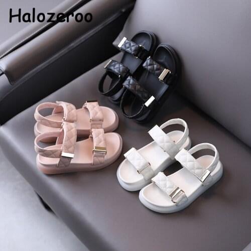 2021 New Summer Kids Beach Sandals Children Soft Brand Shoes Baby Girls Casual Sandals Boys White Leather Shoes Fashion Sandals