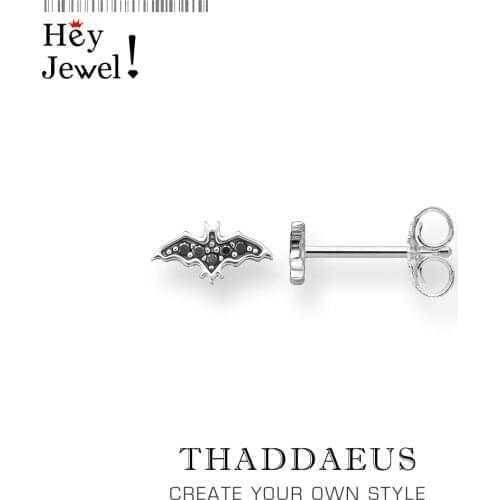 Ear Studs Moonless Night Bat,2020 Summer Brand New Earrings Day-to Day Gift Vintage Style 925 Sterling Silver Jewerly For Women