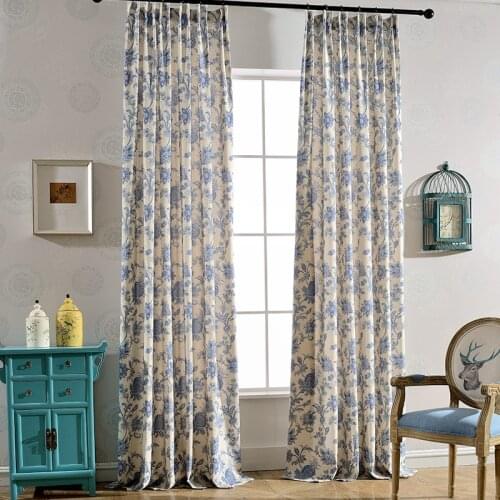 Modern Curtains for Living dining room bedroom Simple Curtain Cloth Home Polyester Cotton Printed Curtain