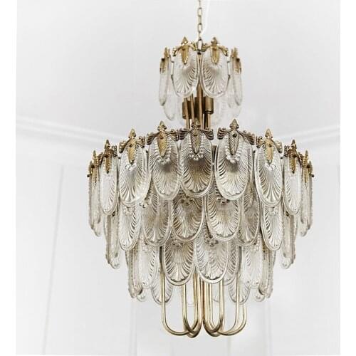 Retro French luxury living room dining room cloakroom bathroom model room glass chandelier