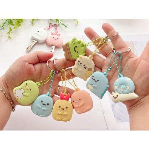 Sumikko Gurashi Fashion Anime Toy Figures Keychain Cartoon Keyholder Birthday Unisex Gifts Key Cover