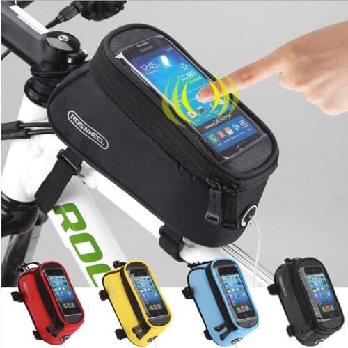 Waterproof Touch Screen Mobile Phone Bag Mountain Road Cycling Bicycle Bag Bike Riding Bag Frame Front Top Tube Pouch