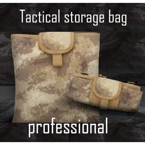 Tactical Molle Ammo Bag Pouch Military Airsoft Gun Magazine Dump Drop Reloader EDC Pouch Bag Hunting Rifle Magazine Recovery