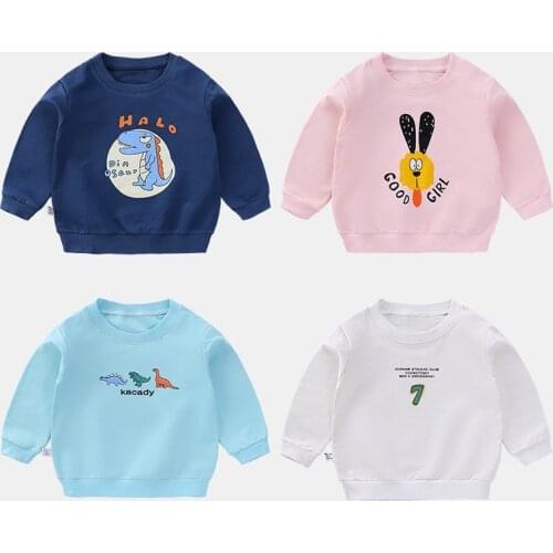 Baby Boy Clothes Kids Boys Sweatshirt Infant Girl Cotton Long Sleeve Tops Toddler Girls Spring Autumn Outfits For 0-6 Years
