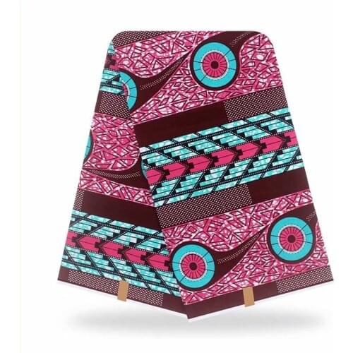 Nigerian Style Wax Dye Printed For Fabric 100%Best Quality Ankara African Prints For Clothes For Sewing Material 6 Yards VL 6-43