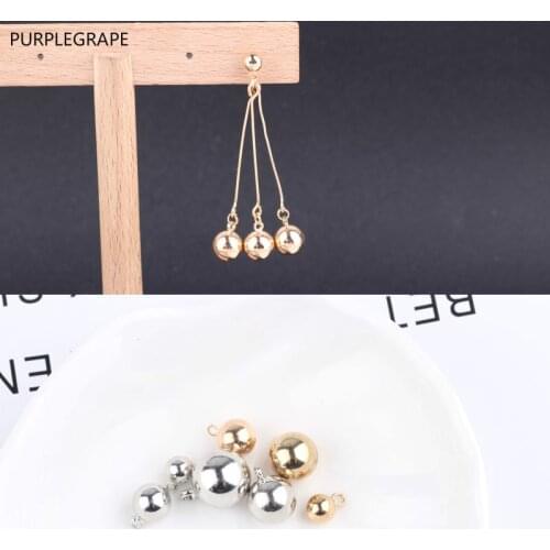 DIY ear jewelry accessories copper plating with hanging ball earrings pendant bracelet 10 pieces