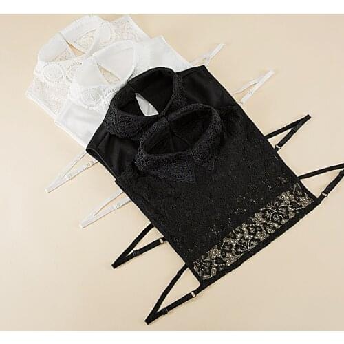 Women Solid Color Shirt Fake Collars Vintage Detachable Collar Lapel Blouse Top Girls Sweater Dress False Collar Neckwear Tie