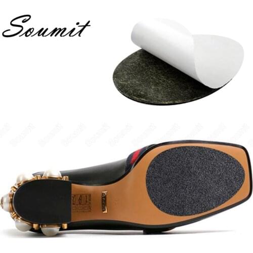 Soumit Anti-Slip Shoes Sole Protector Pads for Women High Heel Sandal Rubber Outsole Adhesive Ground Grip Shoe Bottom Sticker