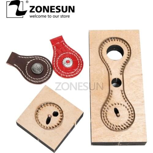 ZONESUN R102 Customized leather cutting die shape key ring fob holder punch PVC/EVA sheet cutter DIY laser knife die classical