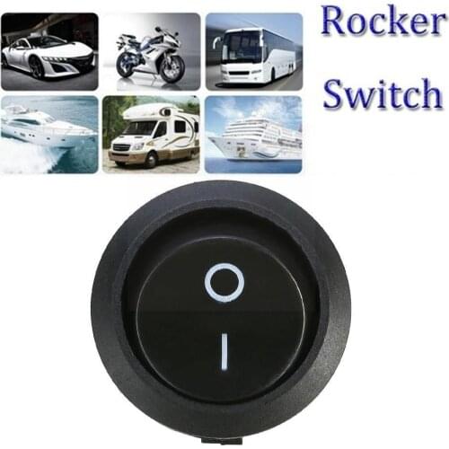 1PCS KCD1 Round Black 3 Pin SPST 3 Position ON-OFF-ON Switch 10A Boat Position 6A Rocker 125V 220V ON-OFF 2 T8F9