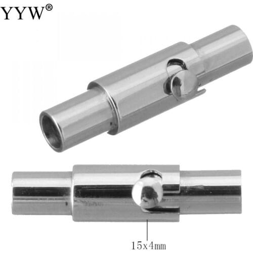 10 PCs/Lot Clasp Stainless Steel magnetic magnetite Clasp for jewelry making bracelet 15x4x5mm Inner Diameter:Approx 2mm 2018