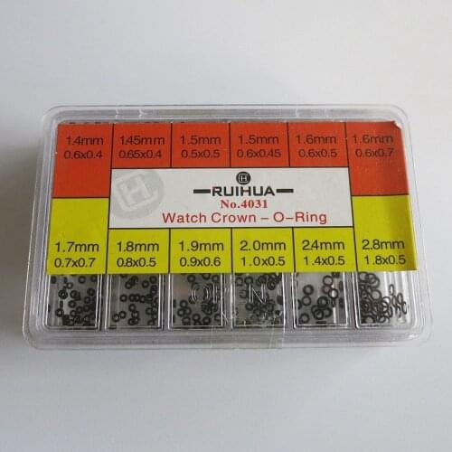 1000pcs/box O-Ring Watch Crown Waterproof Watch Repair Tools Accessories, Multi Size Rubber Seal Washers