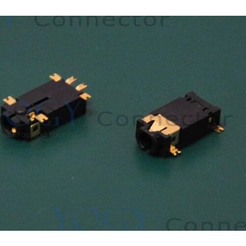 20pcs 2.5mm Audio Jack, 6 Fixed feet SMT, Headphone Jack Connector, Size 11.5x5.6x3mm, fit for Tablet, mp3, mp4, phone