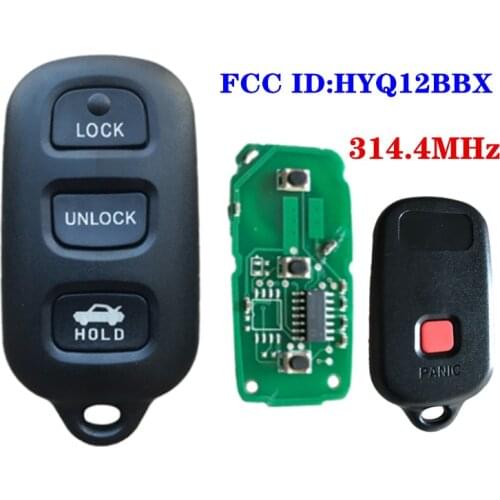 314Mhz 3+1 Buttons Keyless Entry Remote Car Key Fob GQ43VT14T Fit for Toyota Avalon HYQ12BBX HYQ12BAN HYQ1512Y