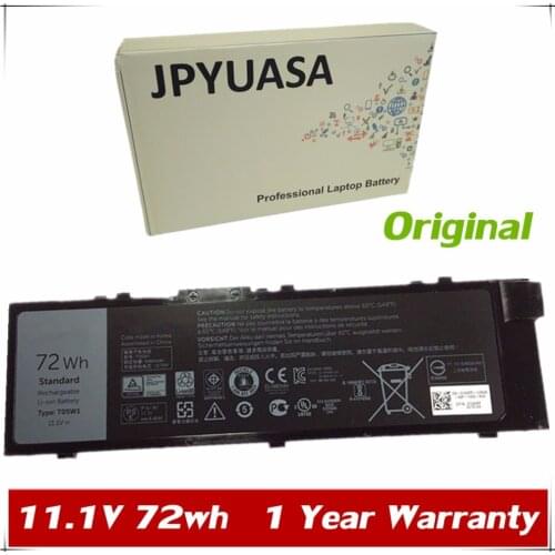 7XINbox 11.1V 72wh Original T05W1 Laptop Battery For Dell Precision M7710 Tablet TO5W1 0FNY7 451-BBSE