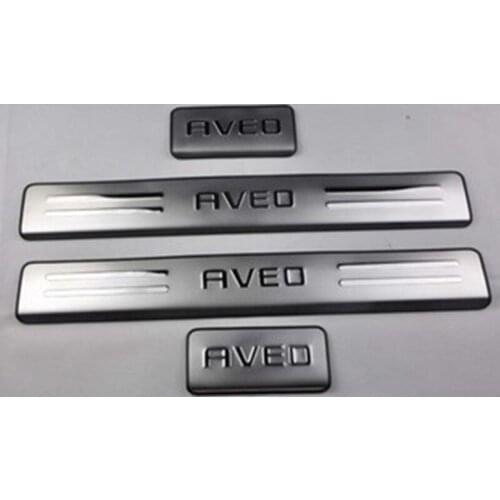 Car accessories stainless steel exterior scuff plate door sills for Chevrolet Aveo Sonic 2011-2014Car styling