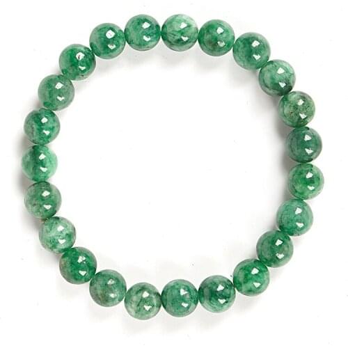 8 MM Licorice Synthesis bead add color White and black Figure Small and fresh style green Jasper Bracelet