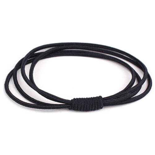 Golden Purple Black Red Blue Elastic Simple Cloth Rubber String Elastic Hair Bands Ponytail Holders Headwear for Women 10pcs/set