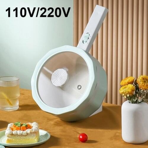 110V/220V Electric Cook Pot 1.5L Portable Saucepan Multi Function Frying Pan Multicooker With Steamer Home Hot Pot Nonstick Pans