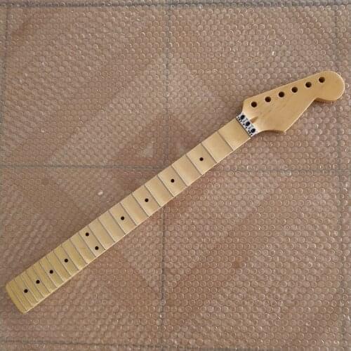 Full scalloped Guitar Neck for ST Replacement 22 Fret Maple Floy rose nut