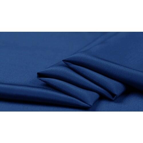 Howmay 100% pure silk fabric crepe de chine 12m/m 45" 114cm dark blue 63# for womens dress tank or camisole