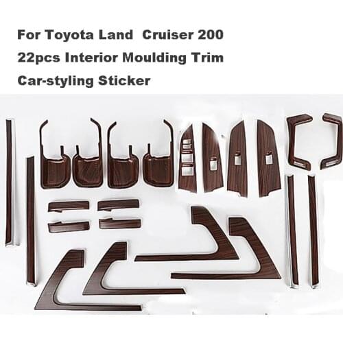 Chrome Car Styling 2008-2017 Door Handle holder Bowl AC Outlet Vent Cover Panel Trim For Toyota LC Land Cruiser 200 Accessories