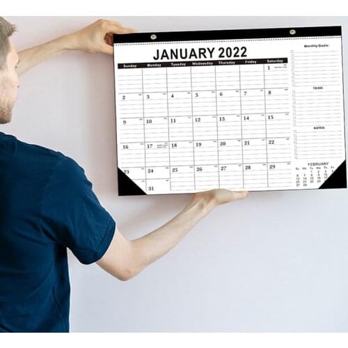 2022 Calendar Monthly Planner Agenda Wall Planner Schedule Daily Organizer
