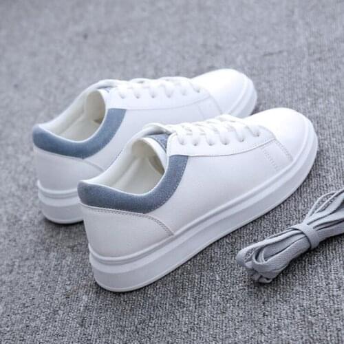 Women Sneakers Leather Shoes dames sneakers zapatos mujer Casual Flats Sneakers Female Fashion White Vulcanized Platform Shoes
